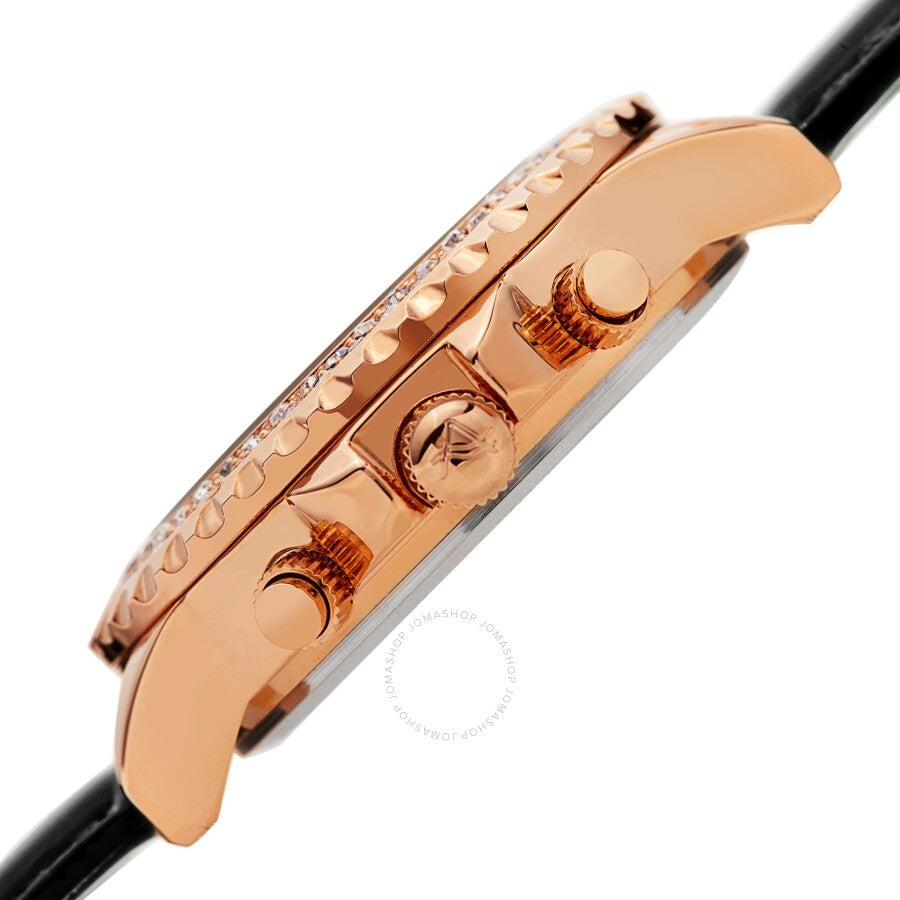 August Steiner Chronograph Quartz Diamond Crystal Black Dial Ladies Watch AS8267BK - Dawson Watches #3