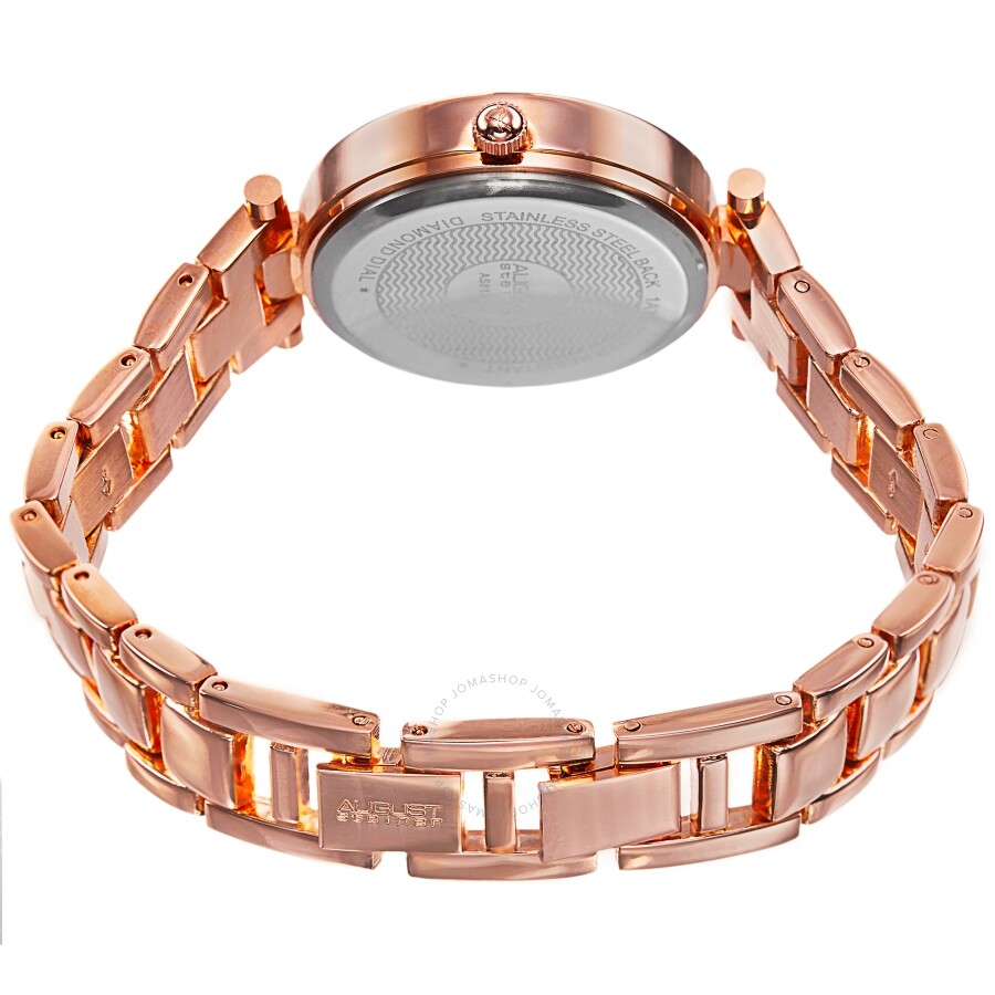 August Steiner Diamond Pink Mother of Pearl Dial Ladies Watch AS8137RG - Dawson Watches #4