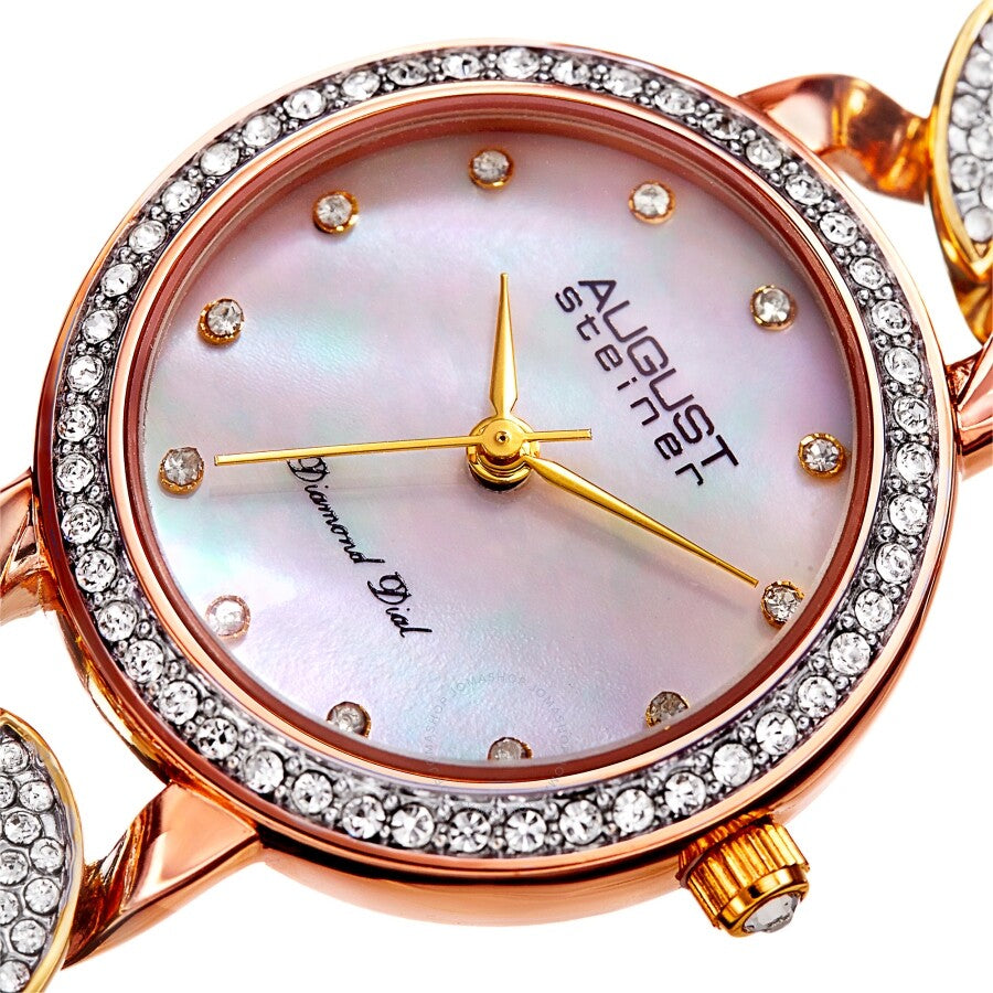 August Steiner Quartz Diamond White Dial Ladies Watch AS8190TRI - Dawson Watches #2