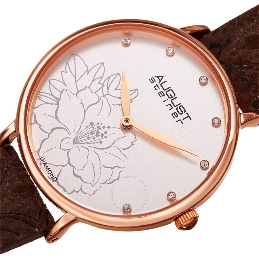 August Steiner Quartz Diamond White Dial Ladies Watch AS8242BR - Dawson Watches #2