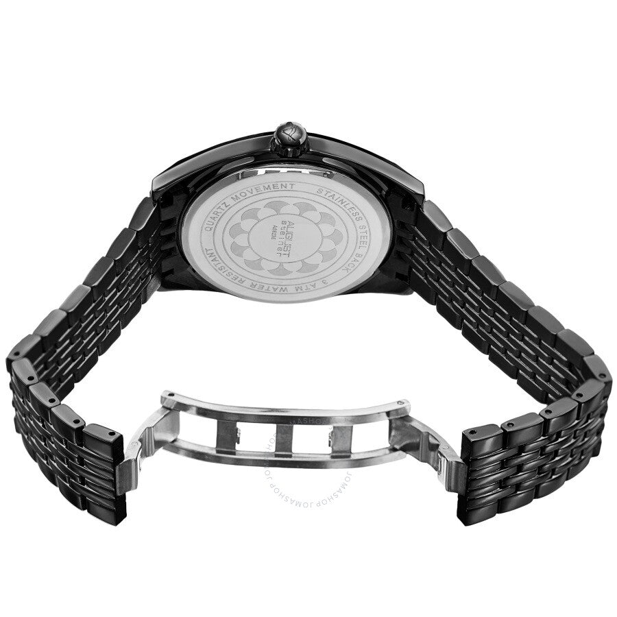 August Steiner Quartz Gold Dial Black-plated Ladies Watch AS8235BK - Dawson Watches #4