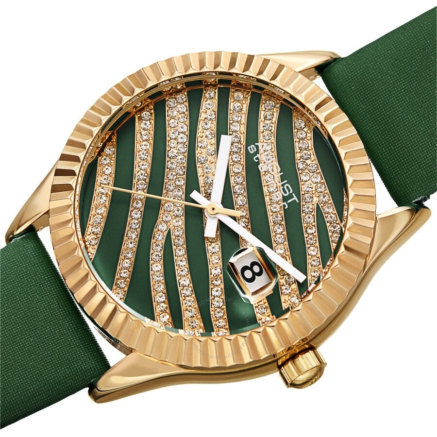 August Steiner Quartz Green and Gold Dial Ladies Watch AS8275GN - Dawson Watches #2