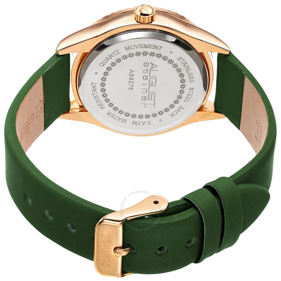 August Steiner Quartz Green and Gold Dial Ladies Watch AS8275GN - Dawson Watches #4