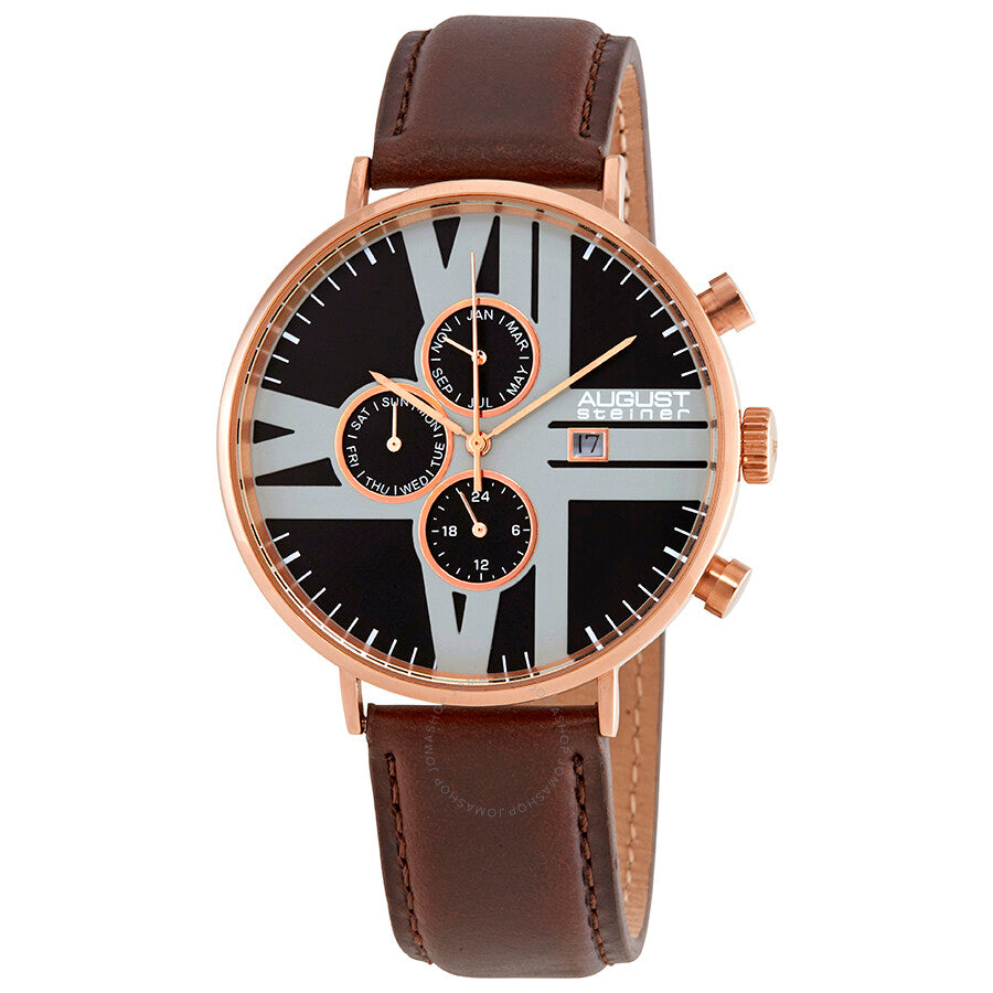 August Steiner Quartz Black Dial Men's Watch AS8212RGB - Dawson Watches