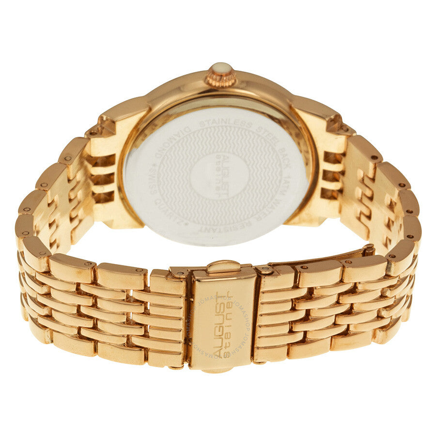 August Steiner Mother of Pearl Dial Rose Gold-tone Ladies Watch AS8045RG - The Watches Men & Co #3