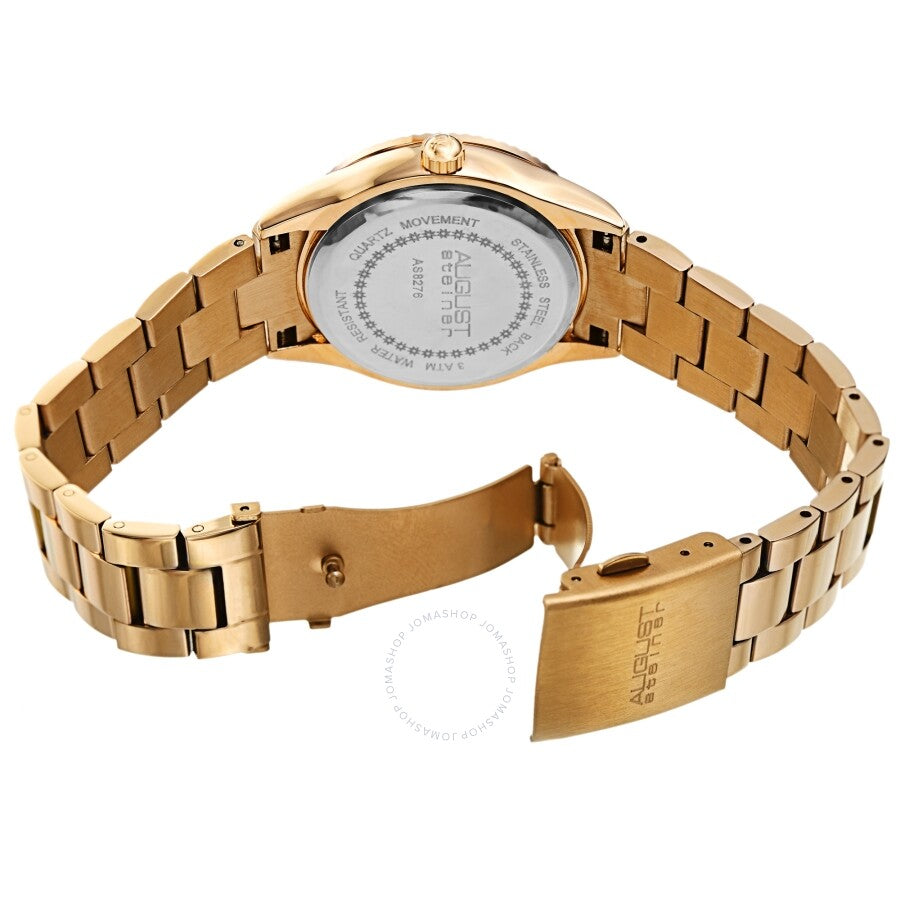 August Steiner Quartz Black & Gold Zebra Pattern Dial Ladies Watch AS8276YG - Dawson Watches #4