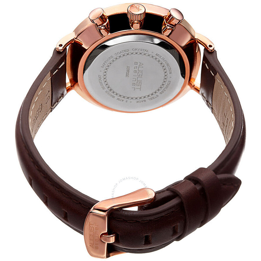August Steiner Multifunction Silver Dial Ladies Watch AS8220BRRG - Dawson Watches #3