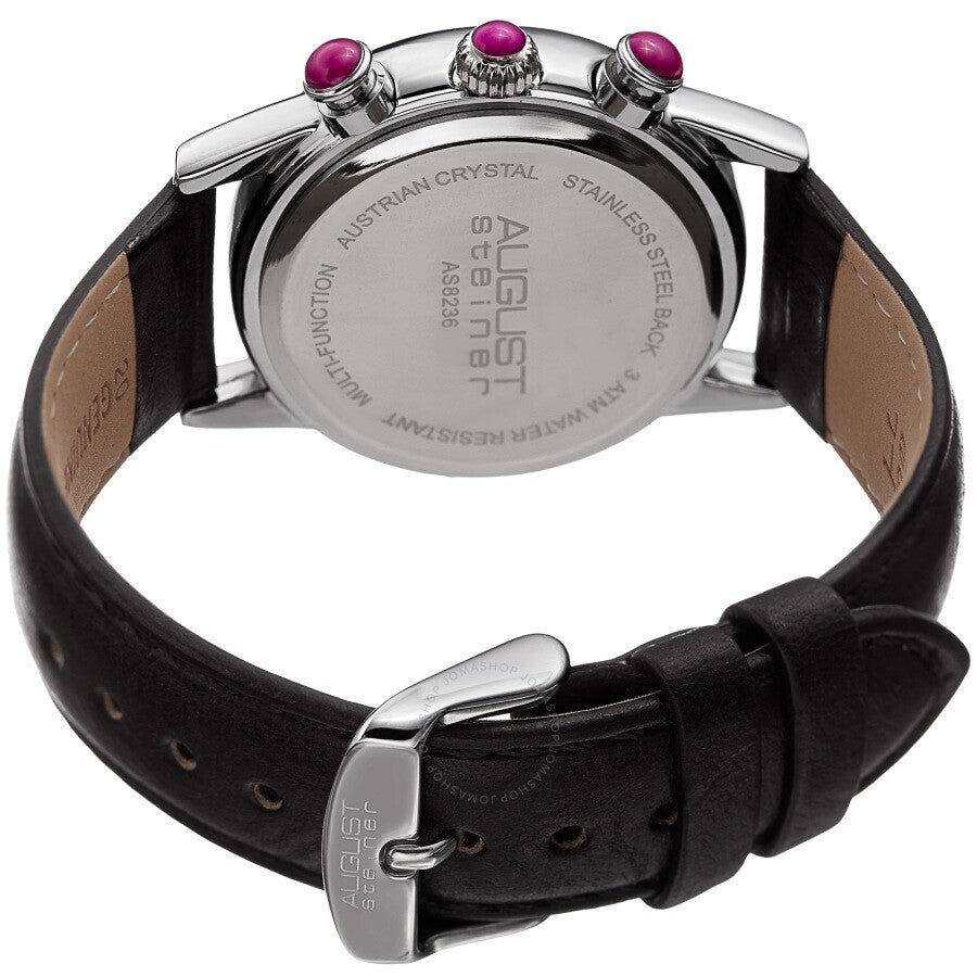 August Steiner Quartz Crystal Purple Dial Ladies Watch AS8236PK - Dawson Watches #4