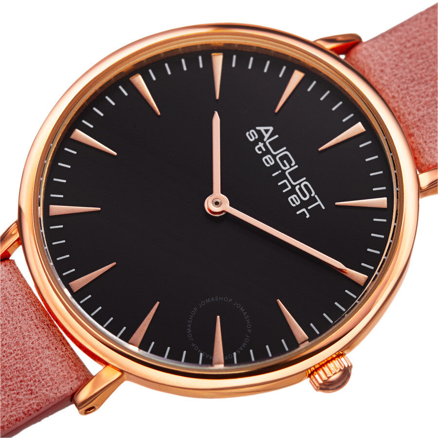 August Steiner Quartz Black Dial Ladies Watch AS8187PK - Dawson Watches #2