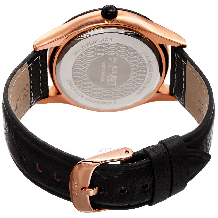August Steiner Quartz Black Dial Men's Watch AS8243RGBK - Dawson Watches #4