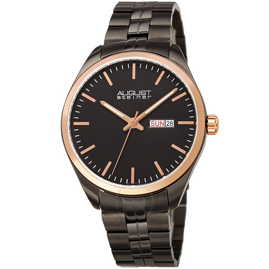 August Steiner Quartz Black Dial Men's Watch AS8271GNR - The Watches Men & Co