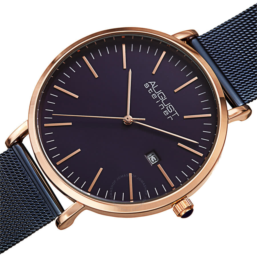 August Steiner Quartz Blue Dial Men's Watch AS8283RGBU - Dawson Watches #2