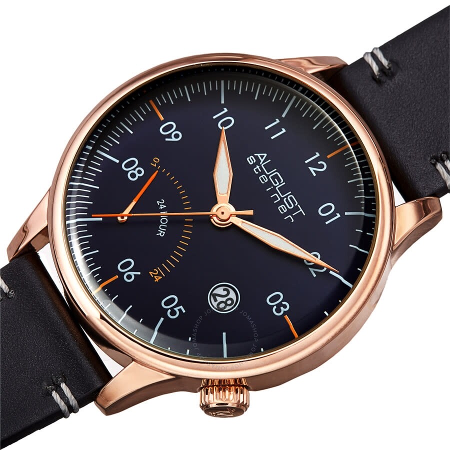 August Steiner Quartz Blue Dial Men's Watch AS8285RGBU - Dawson Watches #2