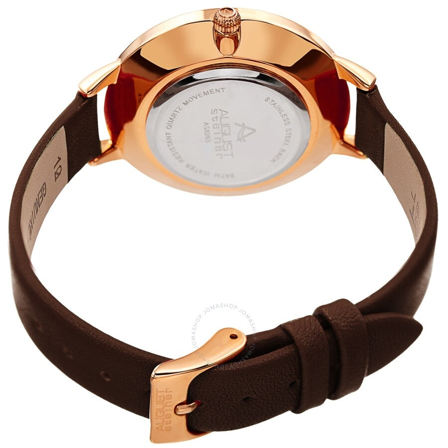August Steiner Quartz Brown Dial Ladies Watch AS8263BR - The Watches Men & Co #4