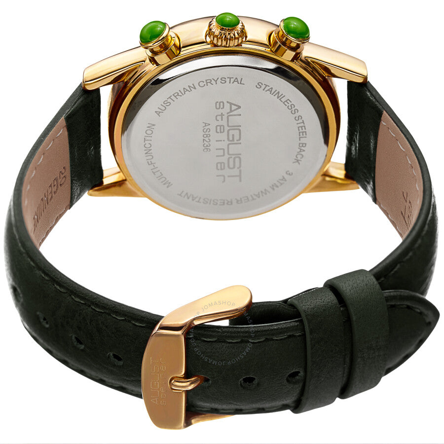 August Steiner Quartz Crystal Green Dial Ladies Watch AS8236GN - Dawson Watches #4