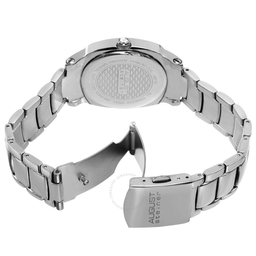 August Steiner Quartz Diamond Blue Dial Ladies Watch AS8193SSB - Dawson Watches #4