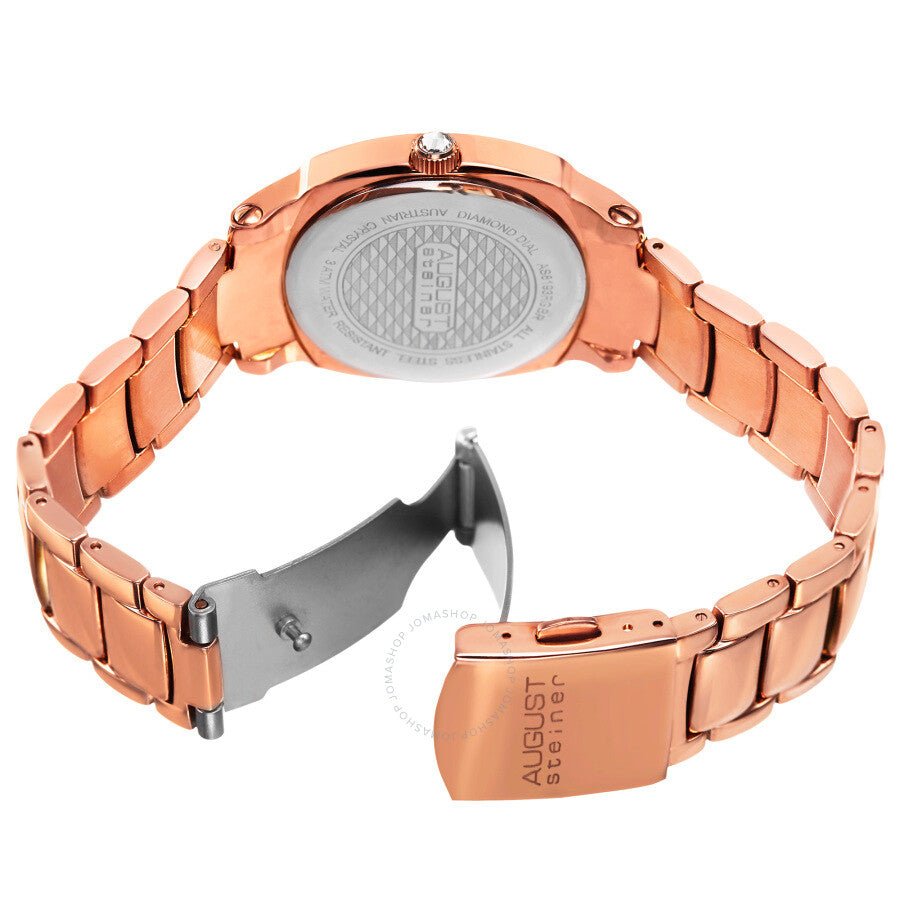 August Steiner Quartz Diamond Brown Dial Ladies Watch AS8193RGBR - Dawson Watches #4