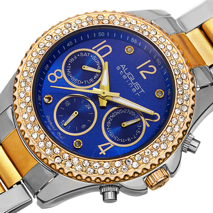 August Steiner Quartz Diamond Crystal Blue Dial Ladies Watch AS8136TTBU - Dawson Watches #2