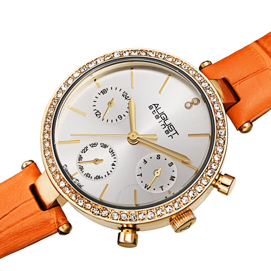 August Steiner Quartz Diamond Silver Dial Ladies Watch AS8288OR - Dawson Watches #2