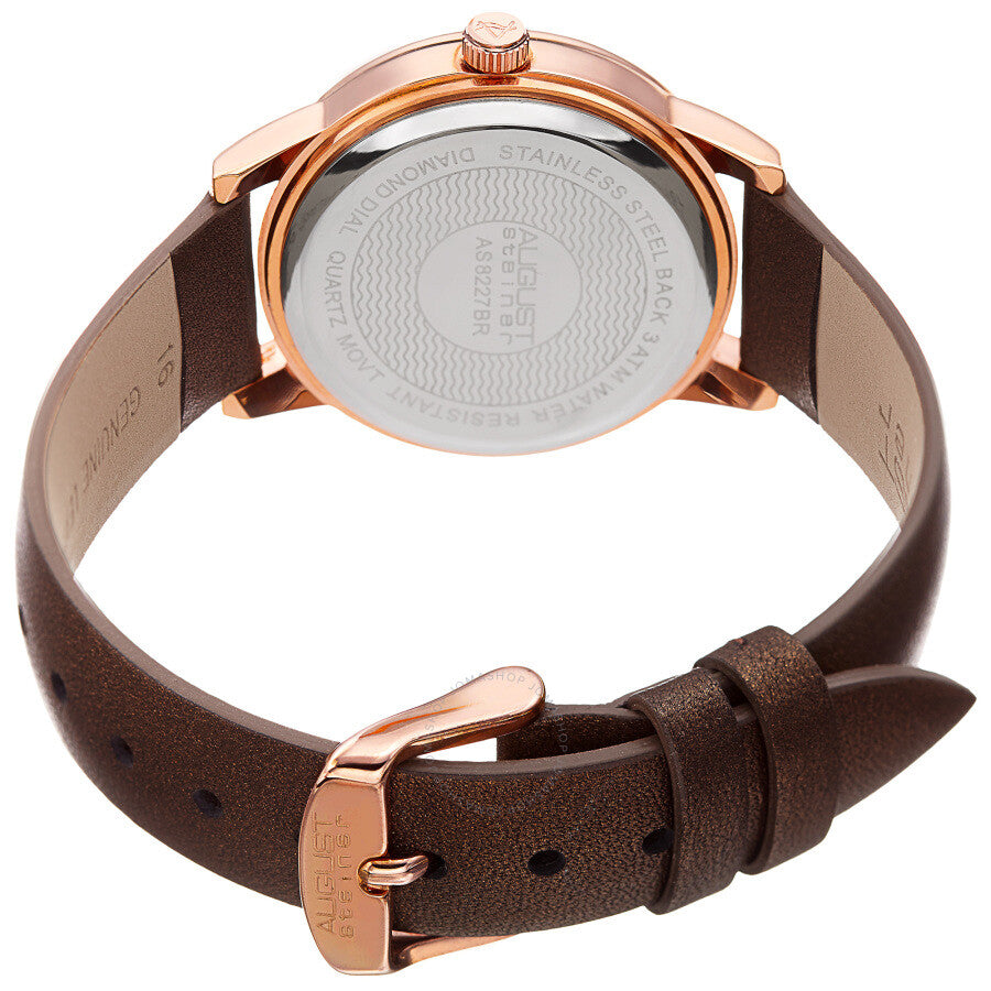 August Steiner Quartz Diamond White Dial Ladies Watch AS8227BR - Dawson Watches #4