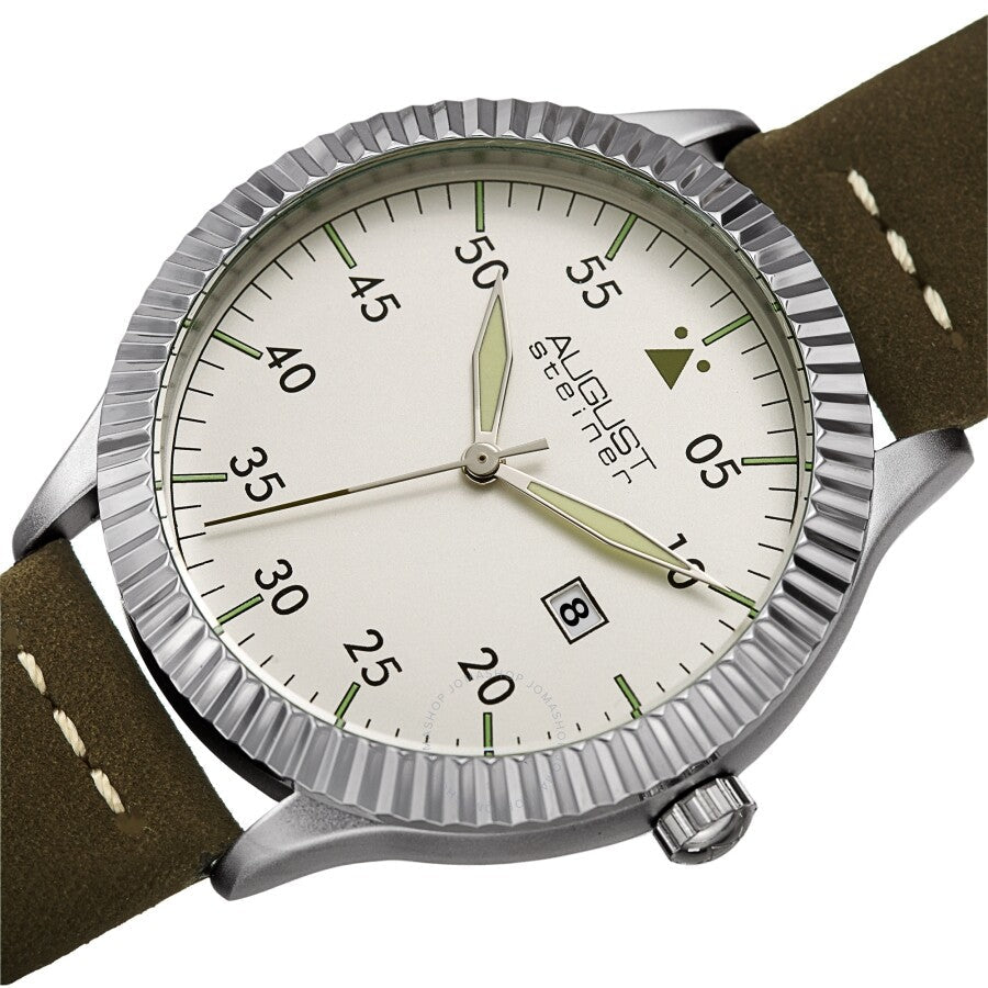 August Steiner Quartz Silver Dial Men's Watch AS8272GN - The Watches Men & Co #2
