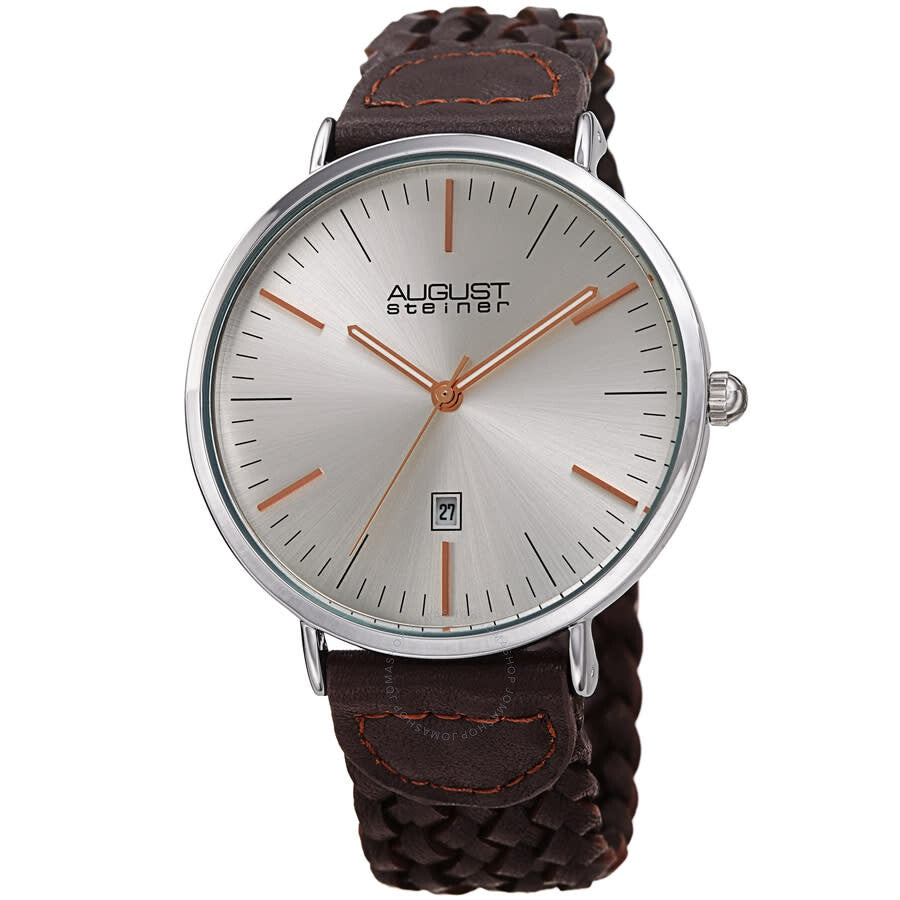 August Steiner Quartz Silver Dial Men's Watch AS8293BR - Dawson Watches