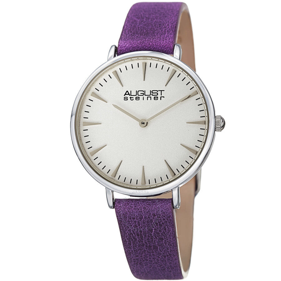 August Steiner Quartz White Dial Ladies Watch AS8187PU - Dawson Watches