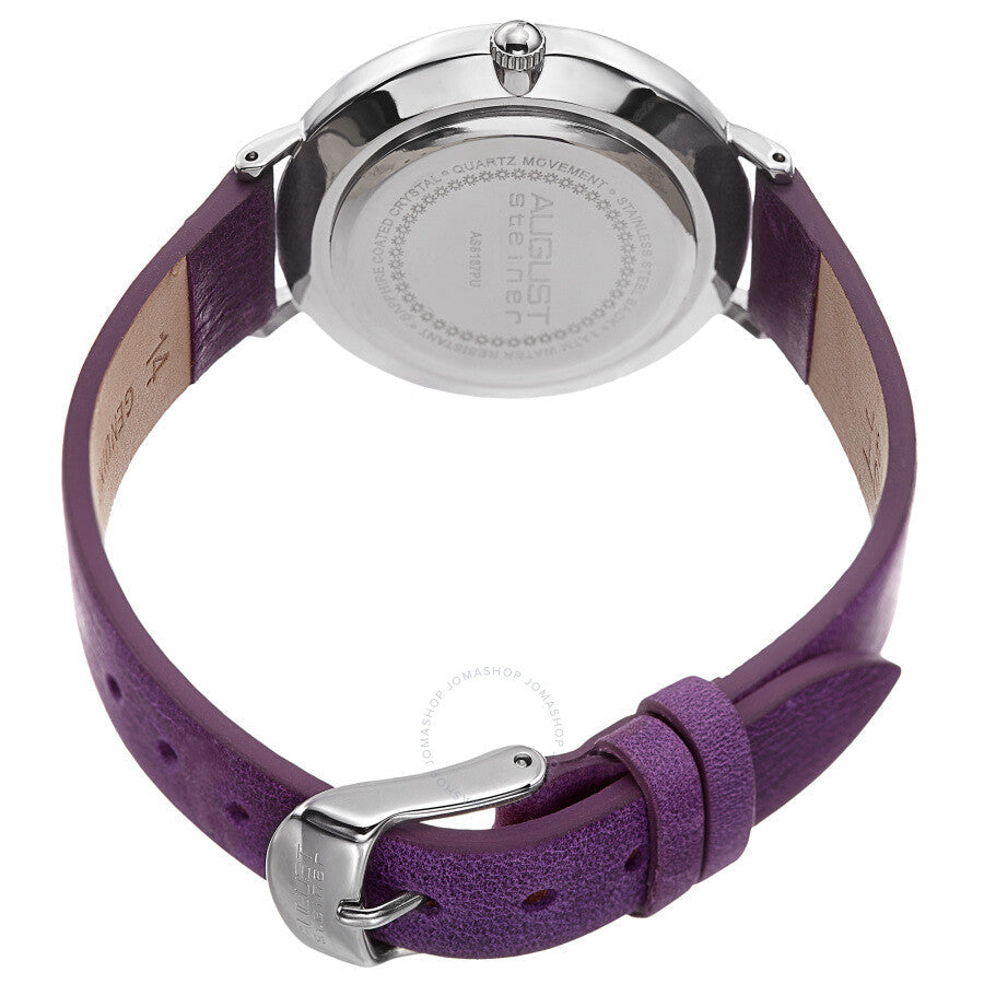 August Steiner Quartz White Dial Ladies Watch AS8187PU - Dawson Watches #4