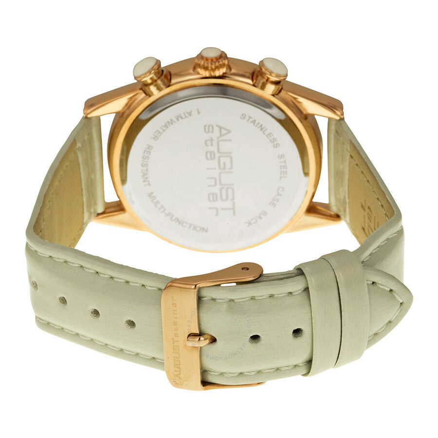 August Steiner Rose Gold-tone Ladies Watch AS8018WT - The Watches Men & Co #3