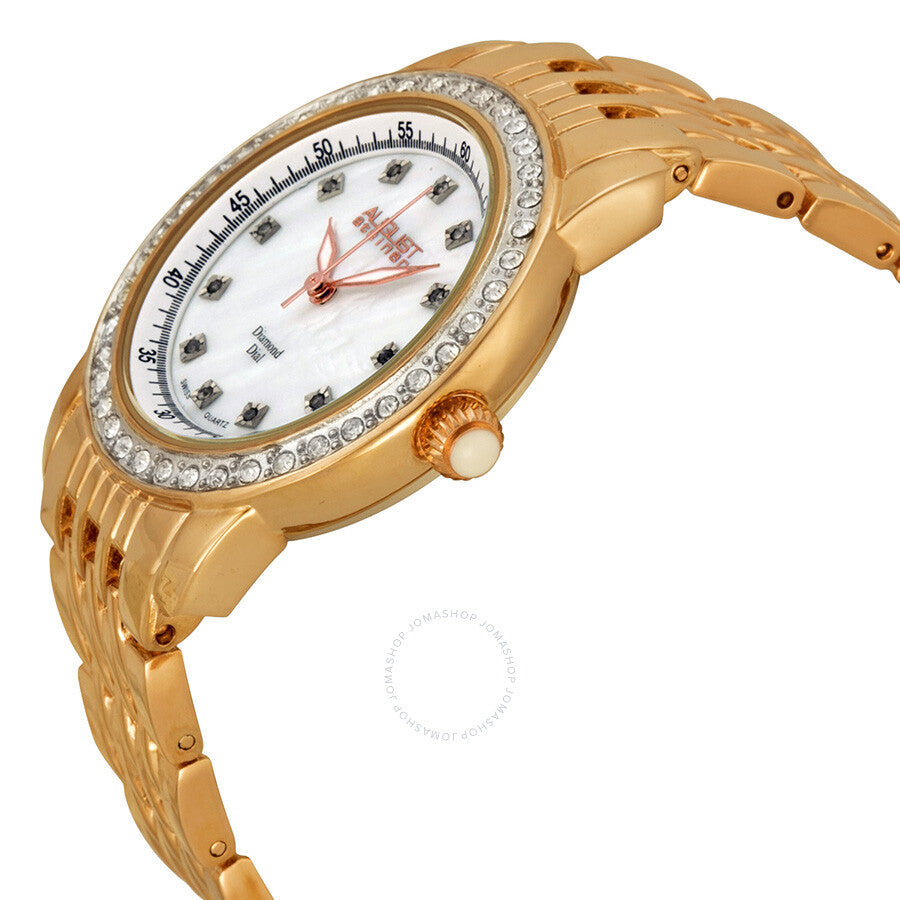 August Steiner Mother of Pearl Dial Rose Gold-tone Ladies Watch AS8045RG - Dawson Watches #2