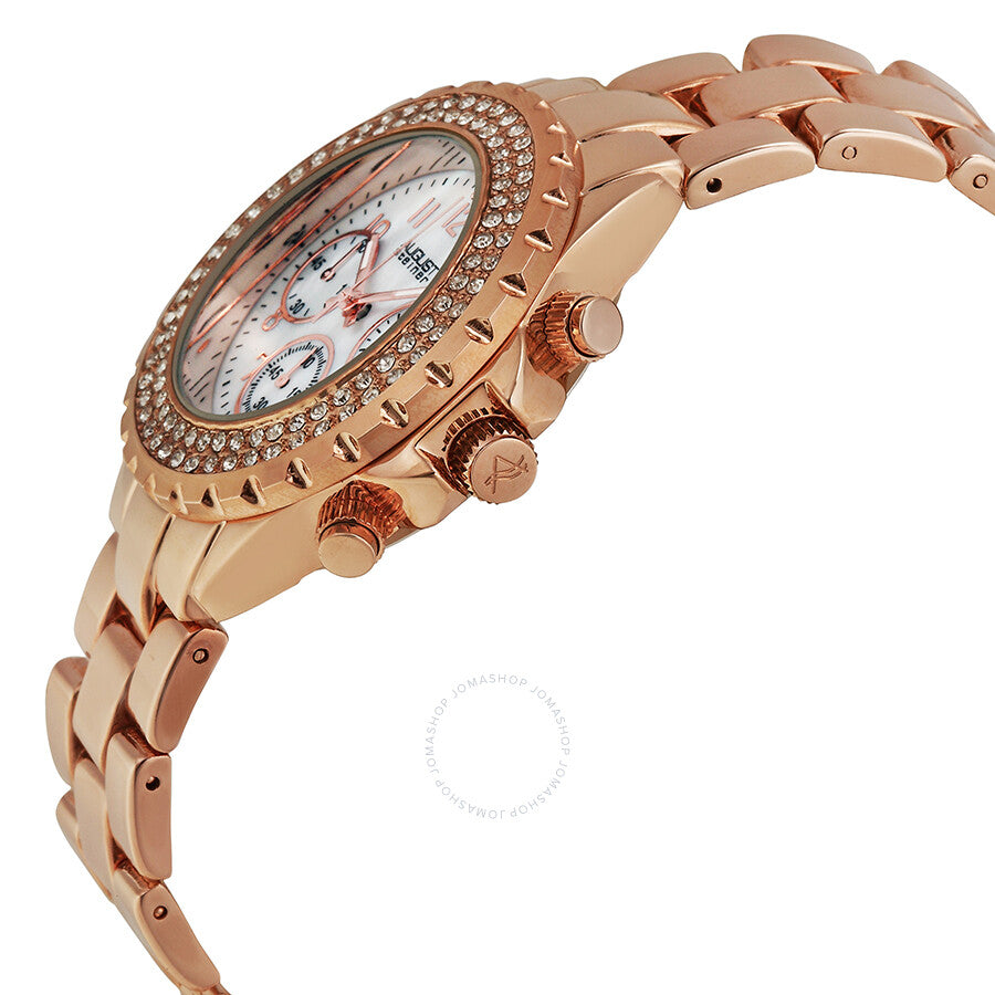 August Steiner Mother of Pearl Dial Rose Gold-tone Ladies Watch AS8031RG - Dawson Watches #2