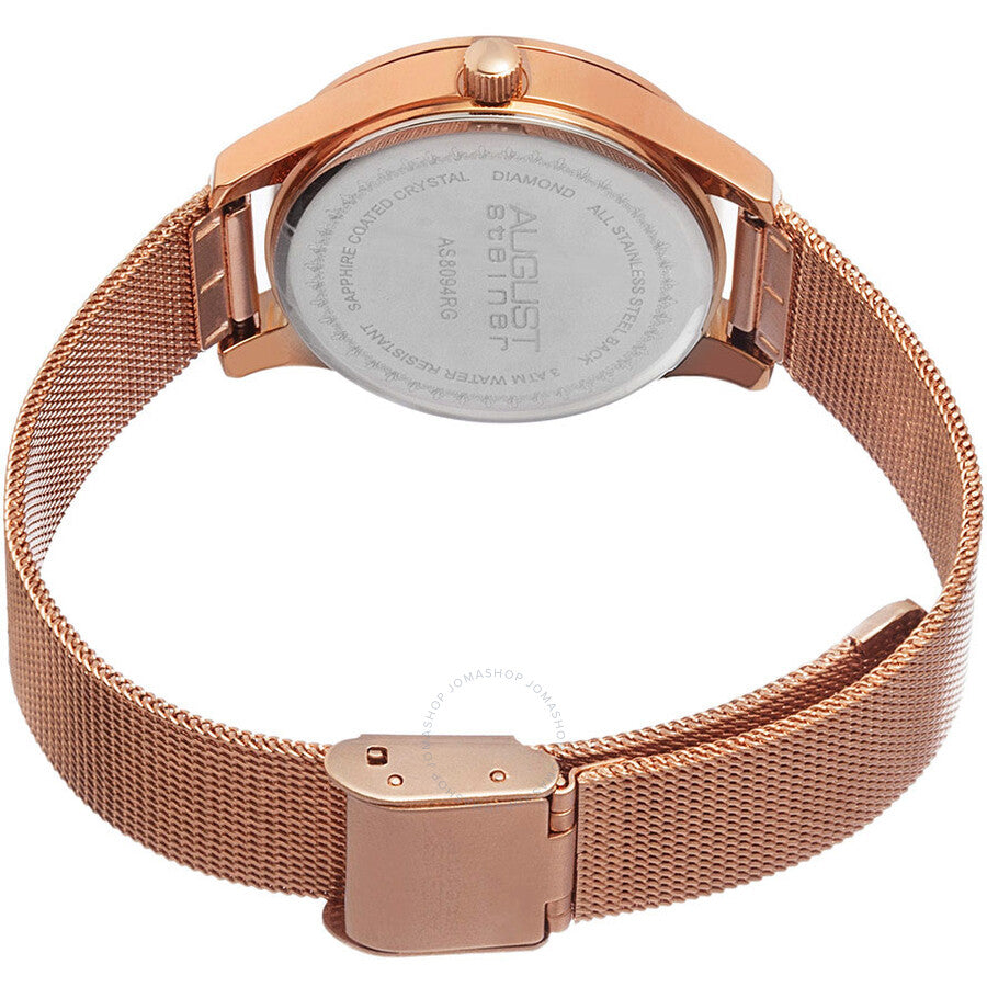 August Steiner Silver Dial Ladies Watch AS8094RG - The Watches Men & Co #3