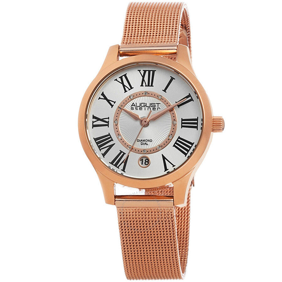 August Steiner Silver Dial Ladies Watch AS8094RG - Dawson Watches