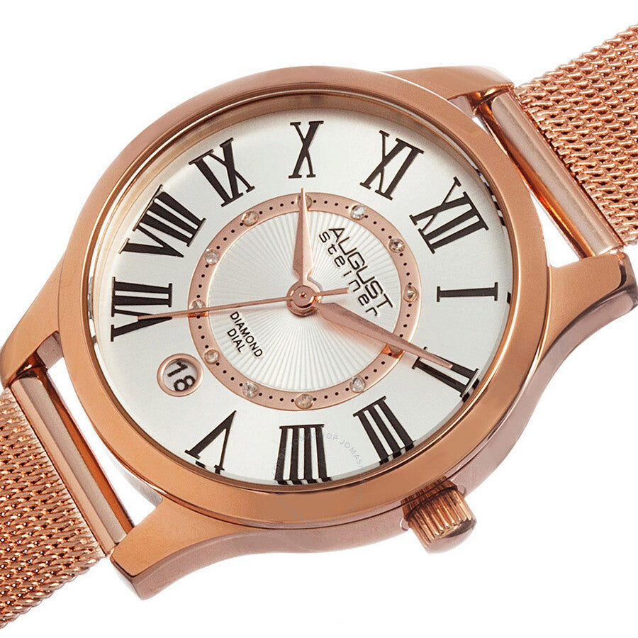 August Steiner Silver Dial Ladies Watch AS8094RG - Dawson Watches #2