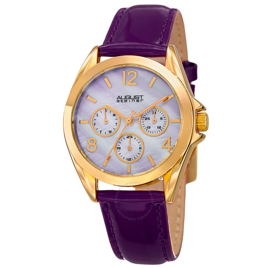 August Steiner Quartz Silver Dial Ladies Watch AS8191PU - Dawson Watches