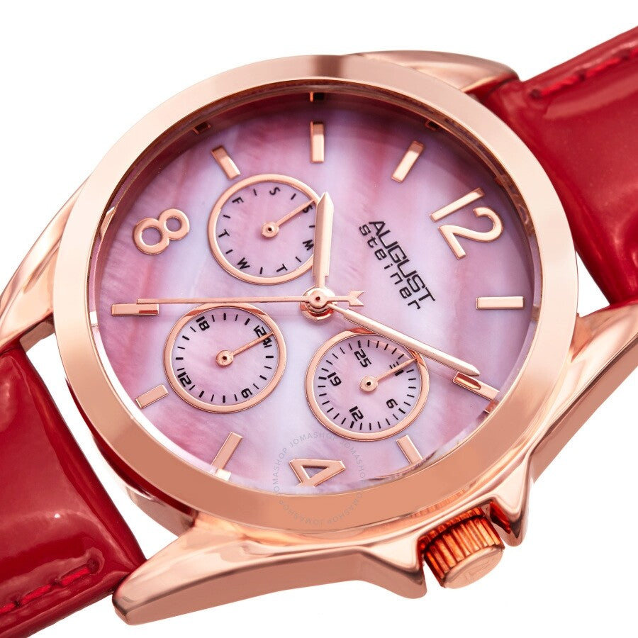 August Steiner Quartz Red Dial Ladies Watch AS8191RD - Dawson Watches #2