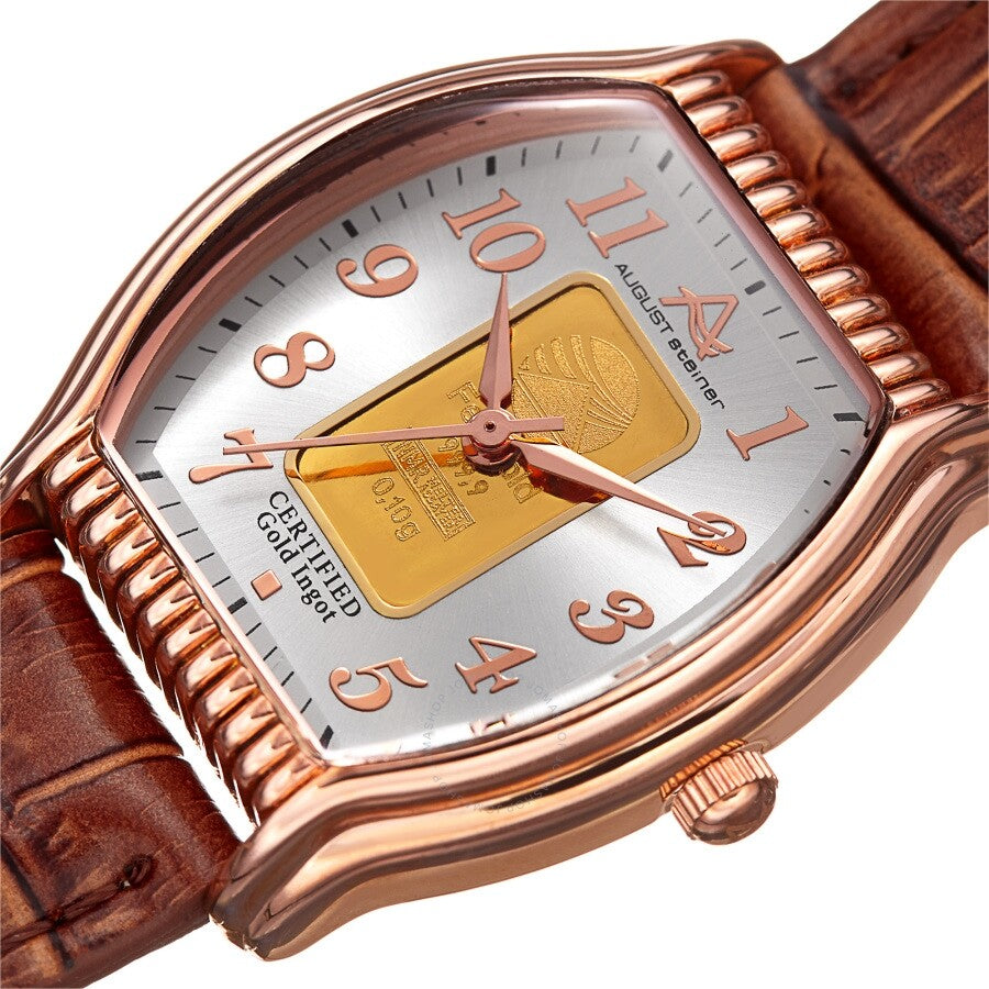 August Steiner Quartz Silver Dial Ladies Watch AS8225RGBR - Dawson Watches #2