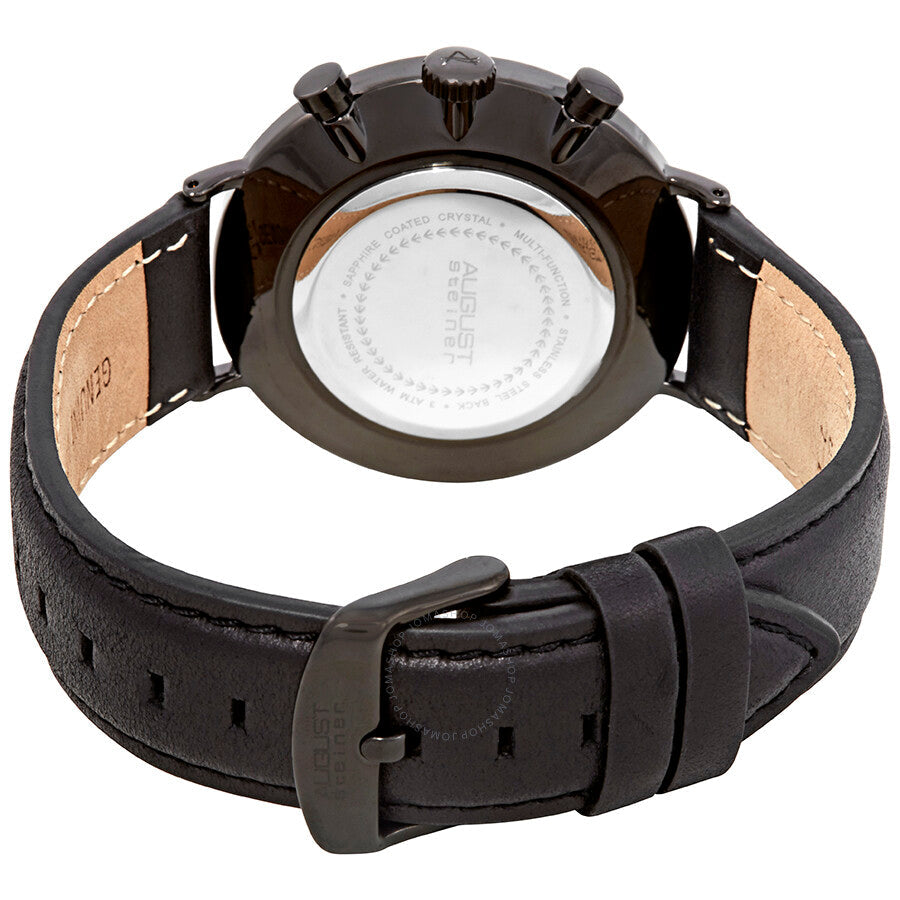 August Steiner Urbane Multifunction Black Dial Men's Watch AS8212BK - The Watches Men & Co #3