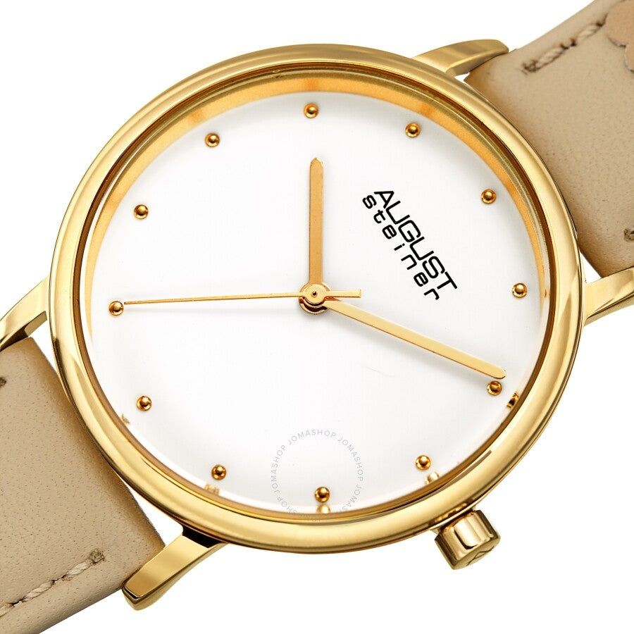 August Steiner Quartz White Dial Ladies Watch AS8260TN - Dawson Watches #2
