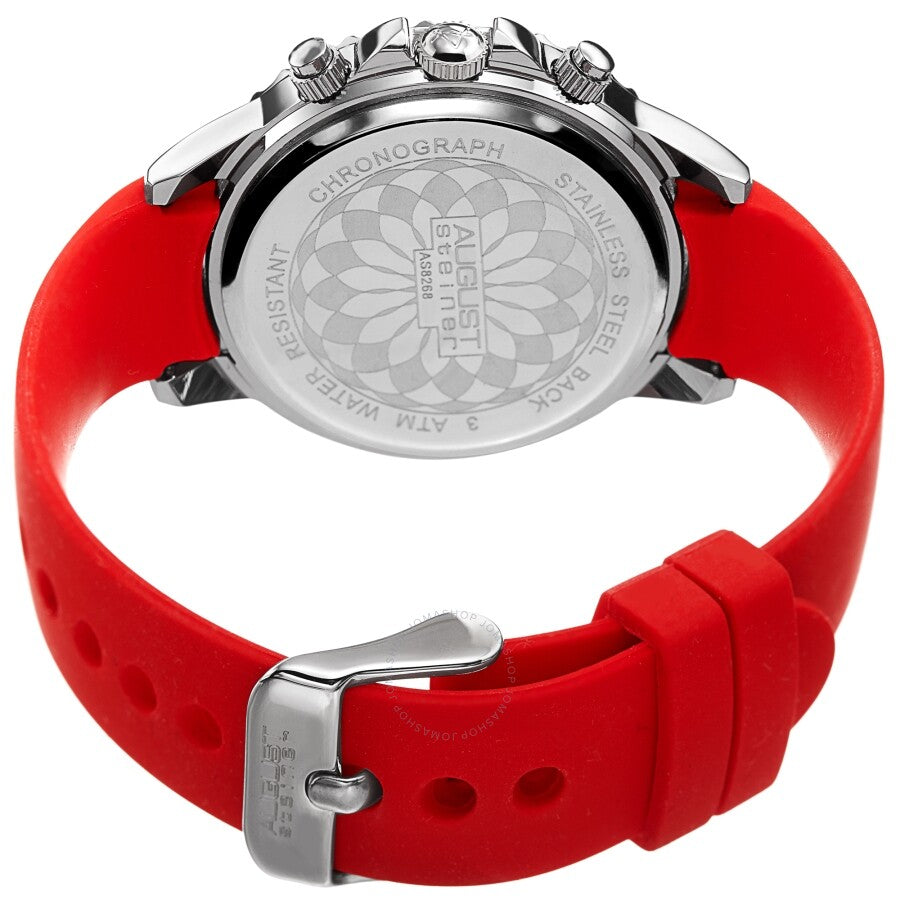 August Steiner Chronograph Quartz White Dial Ladies Watch AS8268RD - Dawson Watches #4