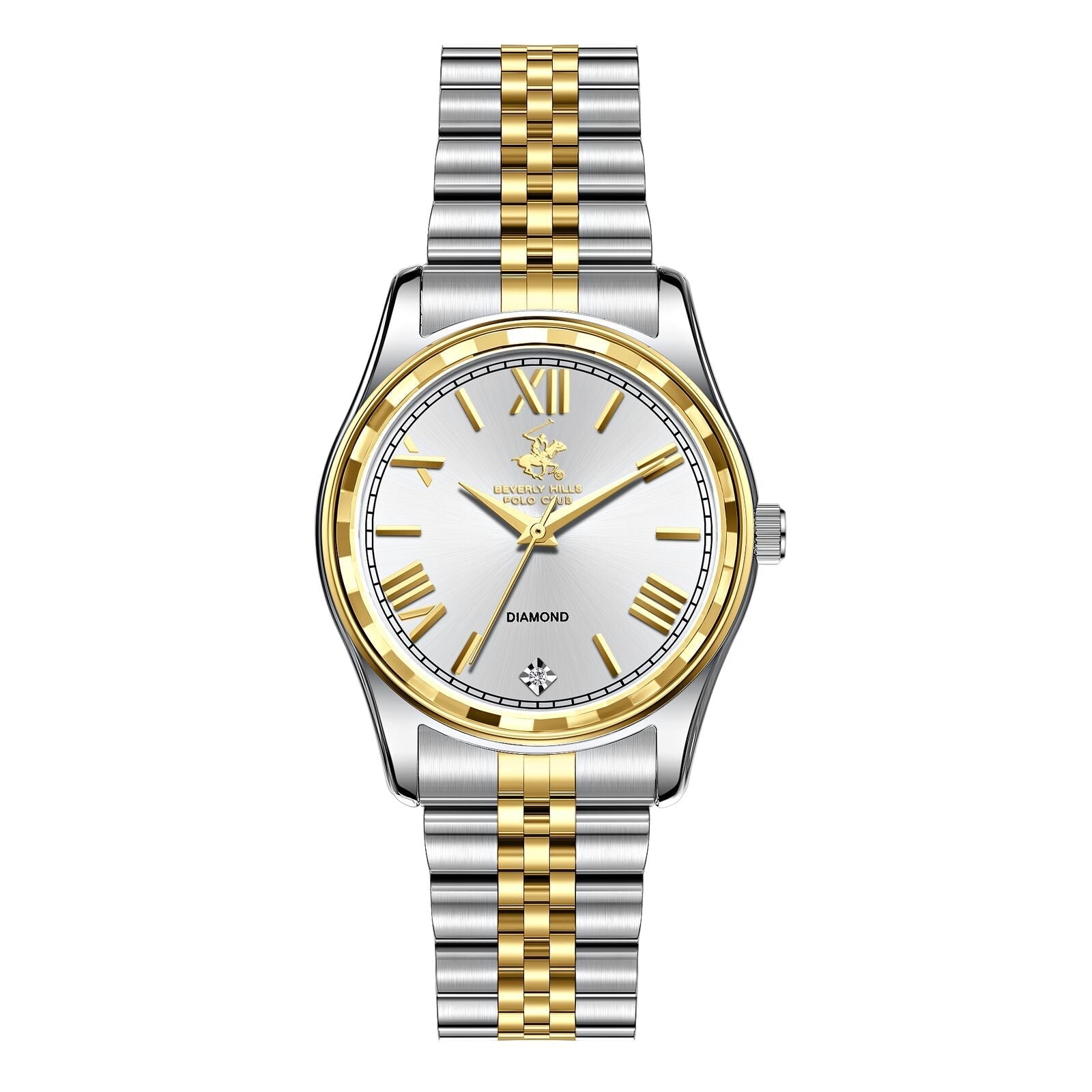 Beverly Hills Polo Club Luxury Two-Tone Genuine Diamond Watch - BP3808C.220