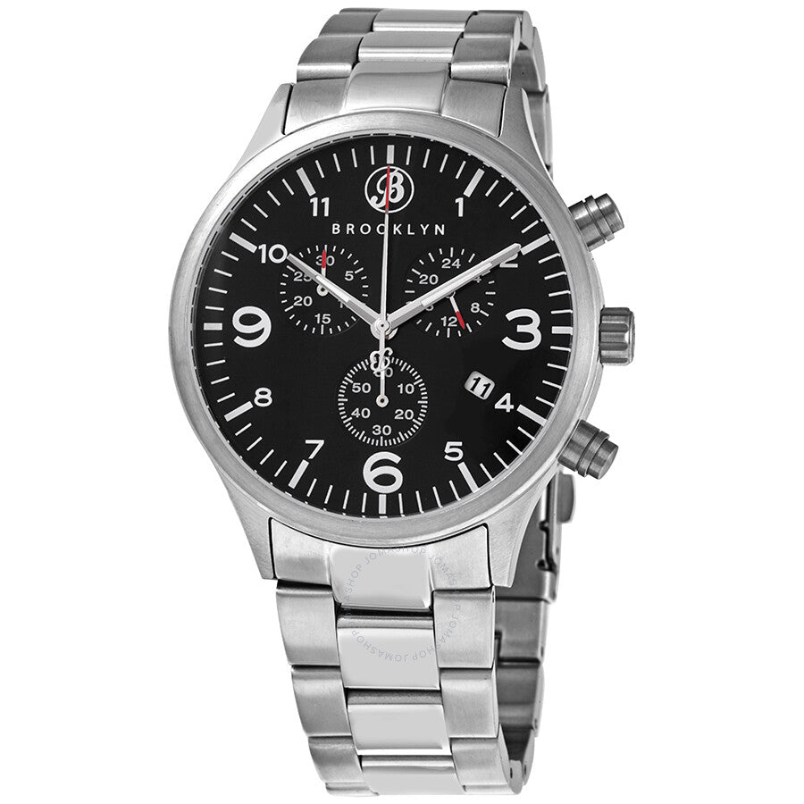 Brooklyn Watch Co. Bedford Brownstone Quartz Black Dial Men's Watch 308-BLK-3 - The Watches Men & Co