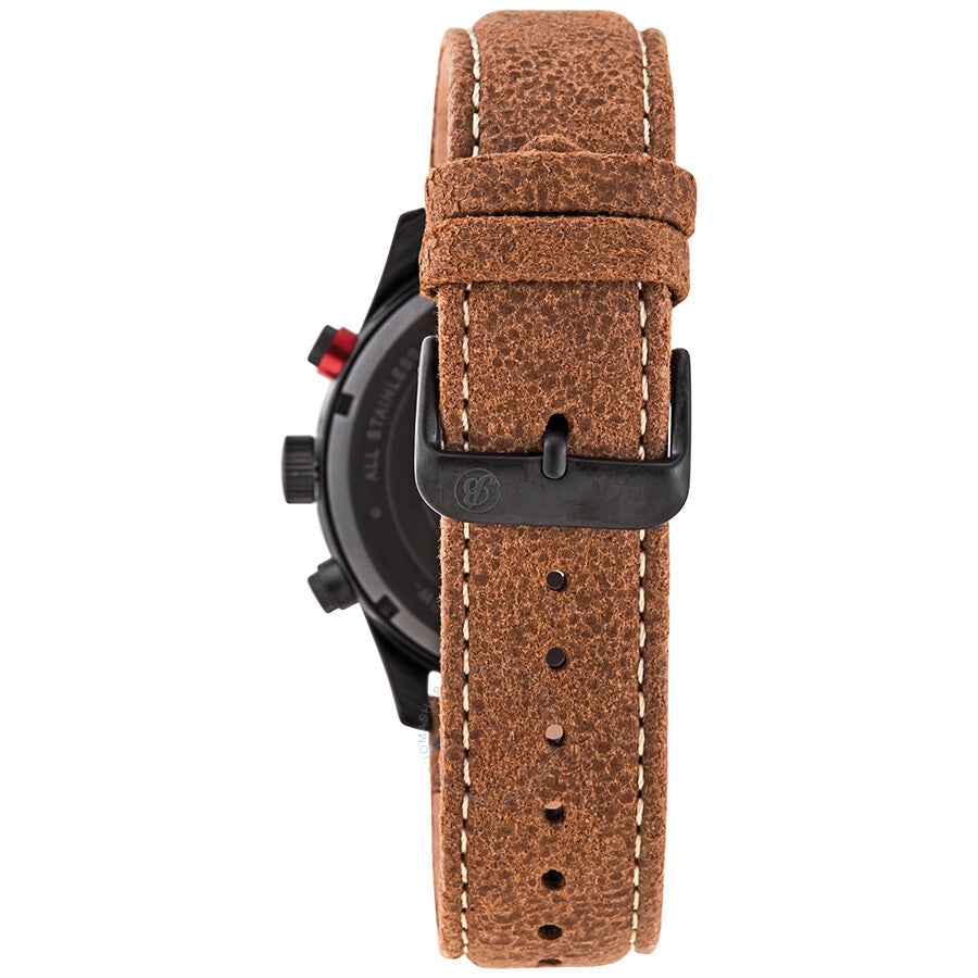 Brooklyn Watch Co. Stuyvesant Quartz Black Dial Men's Watch BW-8128-BQ-01-LBRW - The Watches Men & Co #5