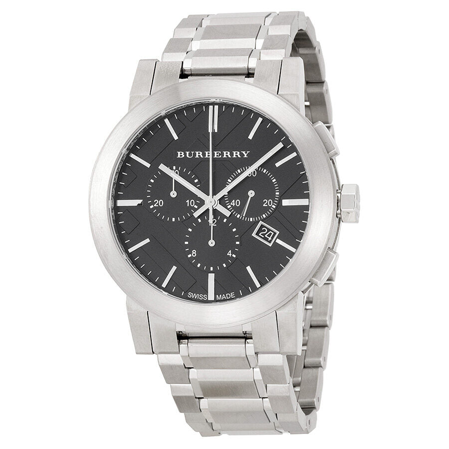 Burberry Black Dial Chronograph Stainless Steel Men's Watch BU9351 - The Watches Men & CO