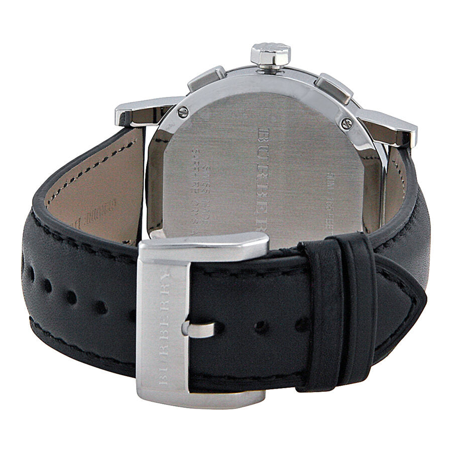 Burberry Chronograph Black Dial Black Leather Men's Watch BU9356 - BigDaddy Watches #3