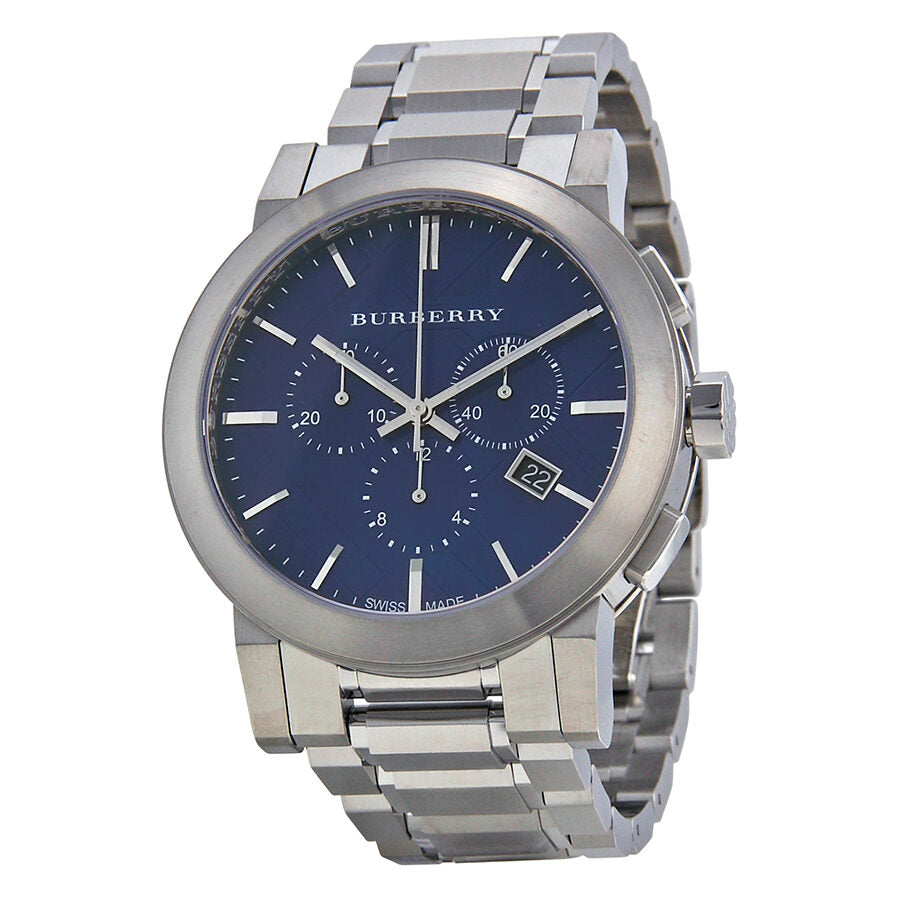 Burberry Chronograph Blue Dial Stainless Steel Men's Watch BU9363 - The Watches Men & CO