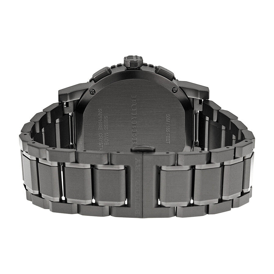 Burberry Chronograph Gunmetal Dial Grey Ion-plated Stainless Steel Men's Watch BU9381 - BigDaddy Watches #3