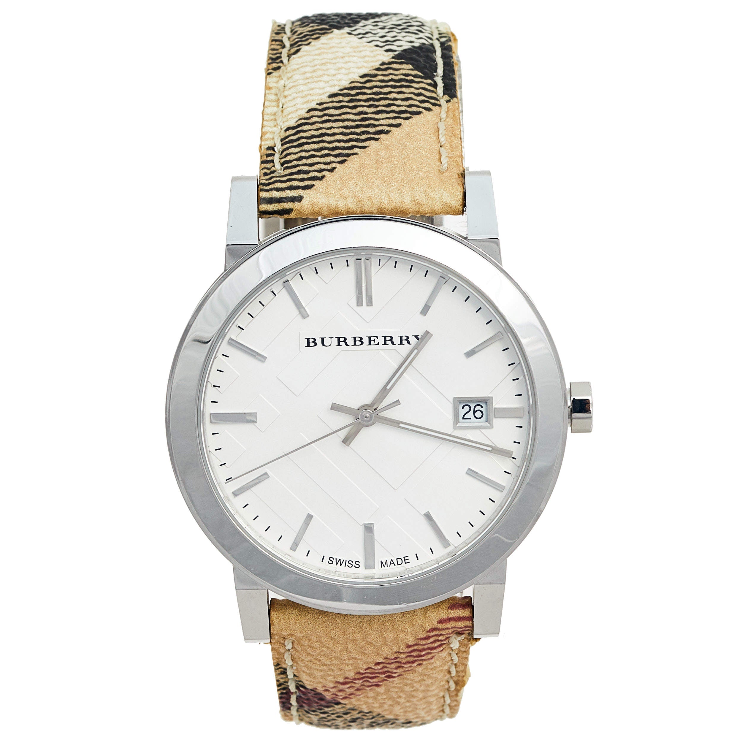 Burberry Haymarket Check PVC Strap 38mm Ladies Watch BUR9025