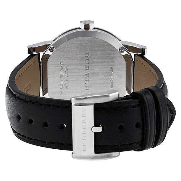 Burberry Silver Dial Black Leather Ladies Watch BU9106 - BigDaddy Watches #3