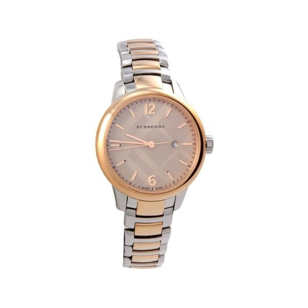 Burberry Women’s Swiss Made Quartz Stainless Steel Rose Gold Dial Women's Watch BU10117 - The Watches Men & CO